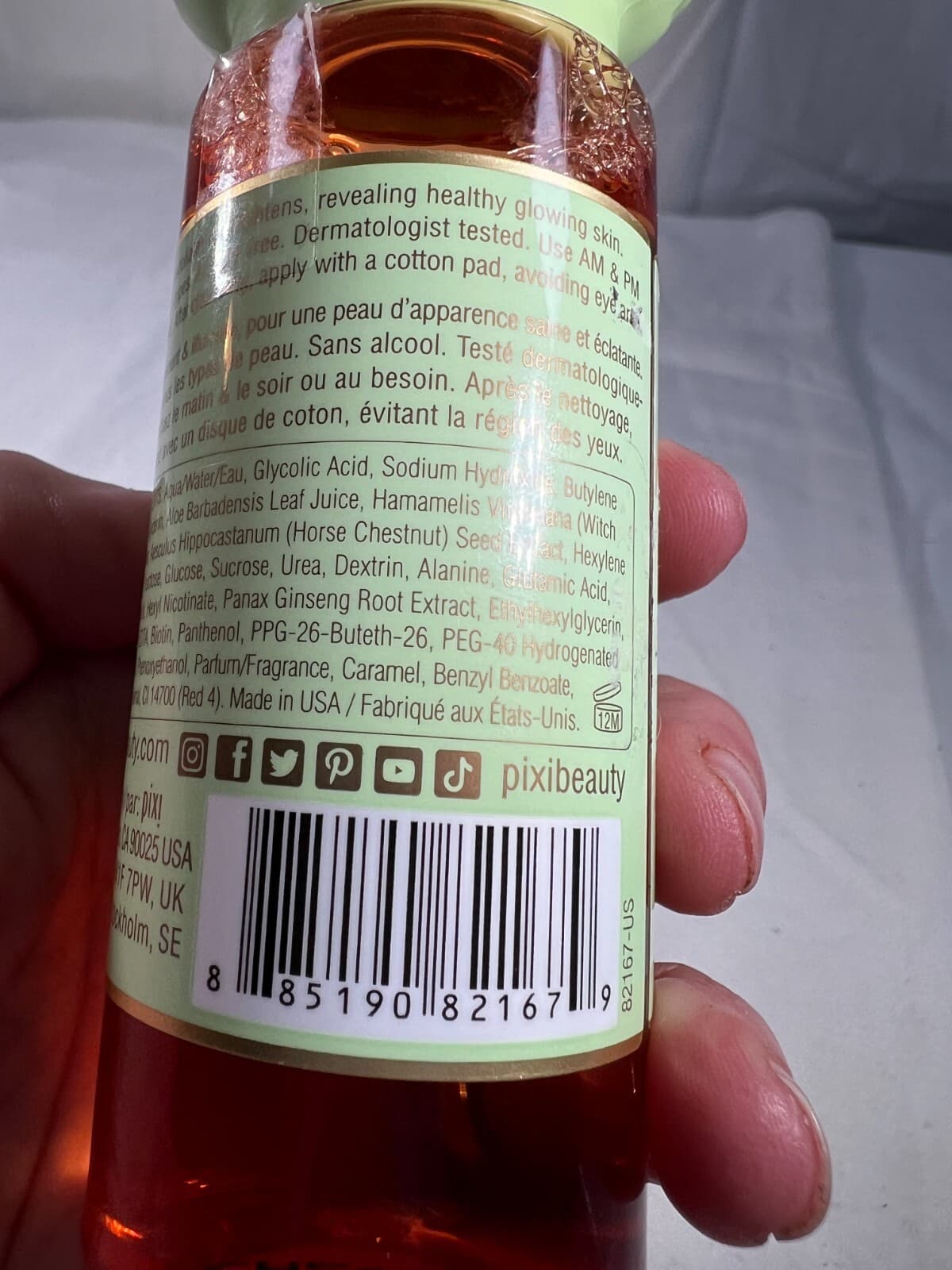 Pixi Hello Kitty Glow Tonic 5% Glycolic Acid Exfoliating Toner 100ml Limited NEW - Thumbnail 8