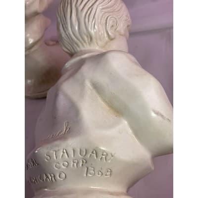 RARE J. Kendrick 1971 Music Statues Pair Universal Statuary Corp Signed Vintage - Thumbnail 11