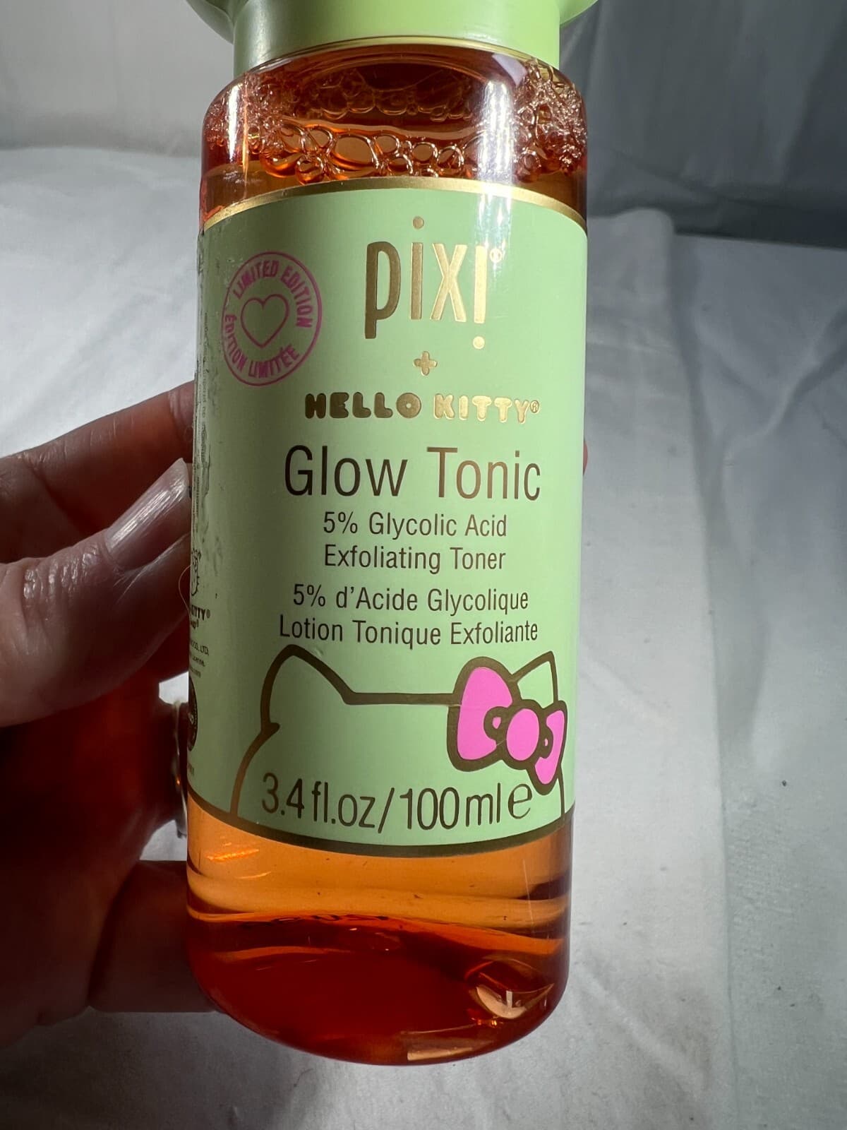 Pixi Hello Kitty Glow Tonic 5% Glycolic Acid Exfoliating Toner 100ml Limited NEW - Thumbnail 6