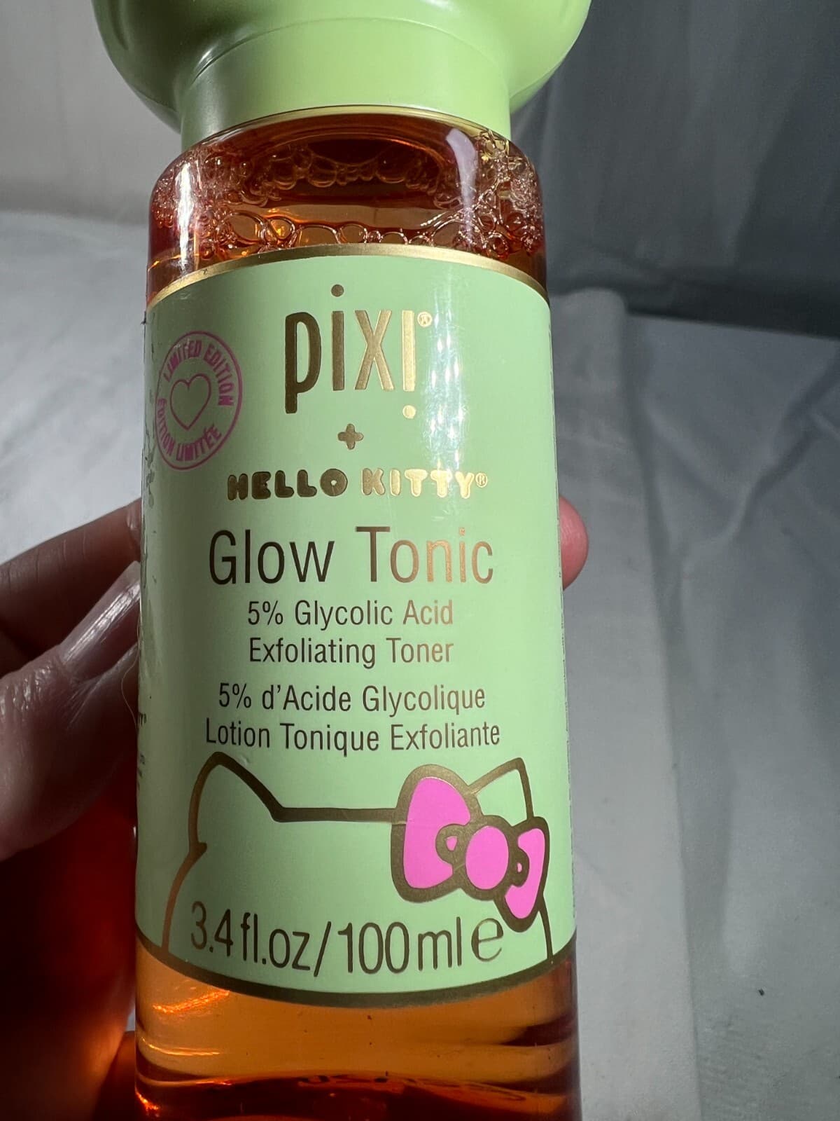 Pixi Hello Kitty Glow Tonic 5% Glycolic Acid Exfoliating Toner 100ml Limited NEW - Thumbnail 5
