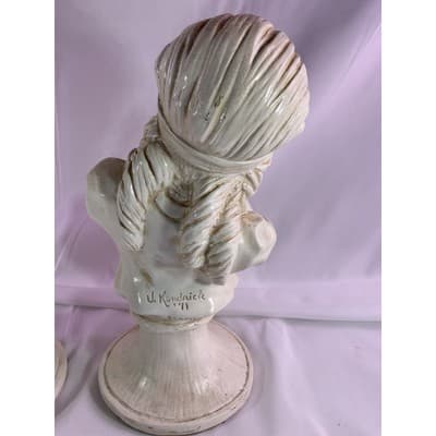RARE J. Kendrick 1971 Music Statues Pair Universal Statuary Corp Signed Vintage - Thumbnail 12