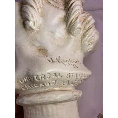RARE J. Kendrick 1971 Music Statues Pair Universal Statuary Corp Signed Vintage - Thumbnail 14