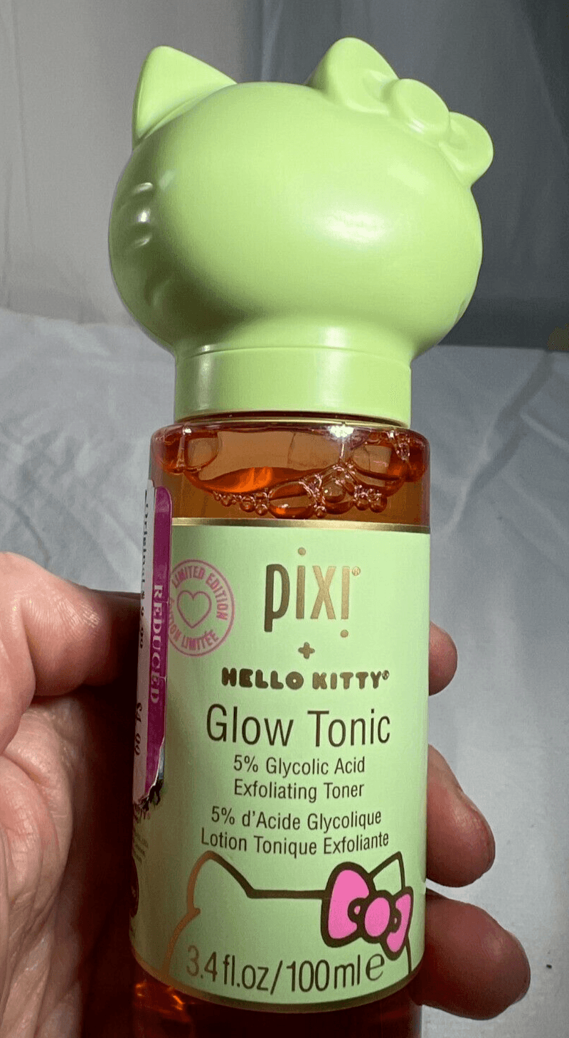 Pixi Hello Kitty Glow Tonic 5% Glycolic Acid Exfoliating Toner 100ml Limited NEW - Thumbnail 4