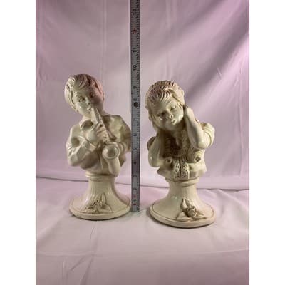 RARE J. Kendrick 1971 Music Statues Pair Universal Statuary Corp Signed Vintage - Thumbnail 24