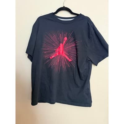 Nike Air Jordan Men’s Graphic Jumpman Logo Short Sleeve T Shirt Black XXL