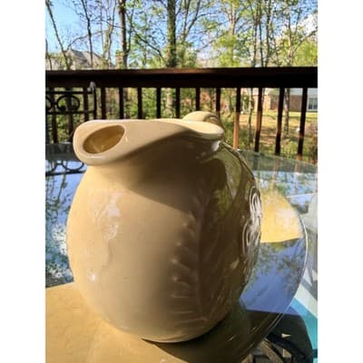 Vintage Shawnee USA Pottery Cream Swirl Design Ceramic Pitcher - Thumbnail 7