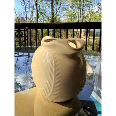 Vintage Shawnee USA Pottery Cream Swirl Design Ceramic Pitcher - Thumbnail 4