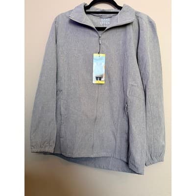 Hang Ten Women's Lightweight Full Zip Collared Long Sleeve Jacket Gray S NWT - Thumbnail 4
