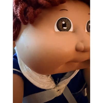 Vintage 1982 Cabbage Patch Kids Doll Boy Blue Outfit Signed Original Soft Toy - Thumbnail 16