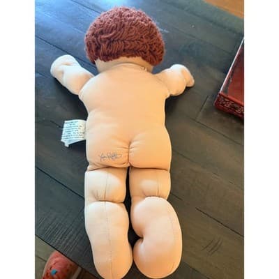 Vintage 1982 Cabbage Patch Kids Doll Boy Blue Outfit Signed Original Soft Toy - Thumbnail 13