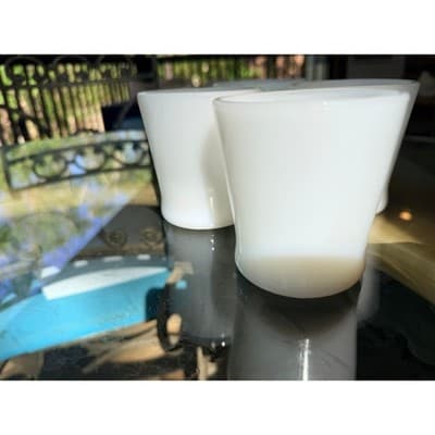 Vintage Fire King White Milk Glass D-Handle Mugs Set of 4 Anchor Hocking - Thumbnail 8