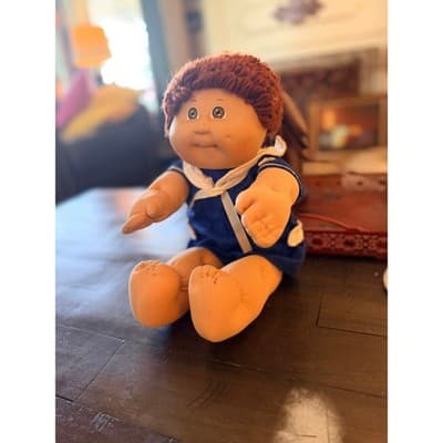 Vintage 1982 Cabbage Patch Kids Doll Boy Blue Outfit Signed Original Soft Toy - Thumbnail 20