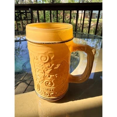 Vintage German Gemütlichkeit Ceramic Beer Stein Antler Handle No Lid - Thumbnail 18