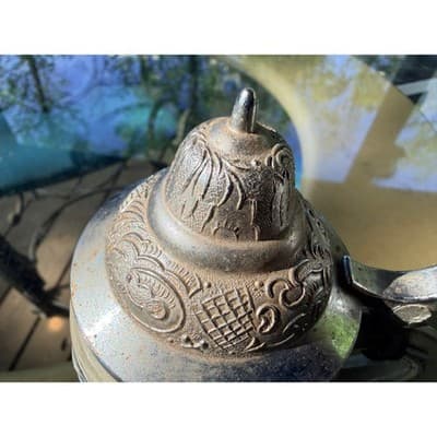 Vintage German Hand Painted Beer Stein Pewter Lid Edelweiss Relief Mug - Thumbnail 10