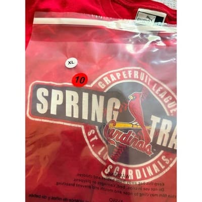 Puma Men's St. Louis Cardinals Grapefruit League Spring Training T-shirt Red XL - Thumbnail 10