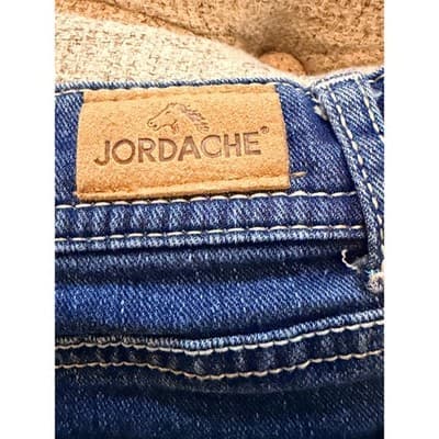Jordache Girls' Flip Embellished Sequin Denim Shorts Blue Size 16 - Thumbnail 8