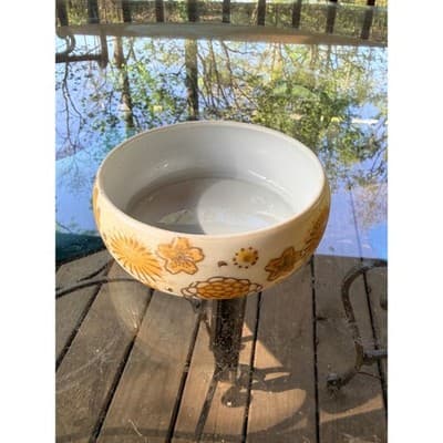 Vintage Japanese Gold Imari Porcelain Bowl Floral Hand Painted Decorative Dish - Thumbnail 9