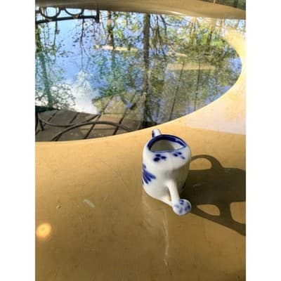 Vintage Delft Style Miniature Pitcher Windmill Creamer Holland Hand Painted - Thumbnail 4