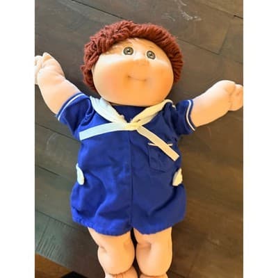 Vintage 1982 Cabbage Patch Kids Doll Boy Blue Outfit Signed Original Soft Toy - Thumbnail 23