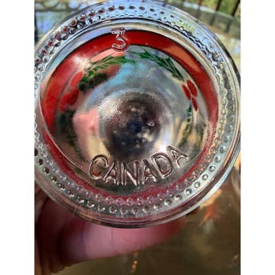 Vintage Christmas Holly & Berry Glass Salt & Pepper Shakers with Red Ribbon - Thumbnail 4