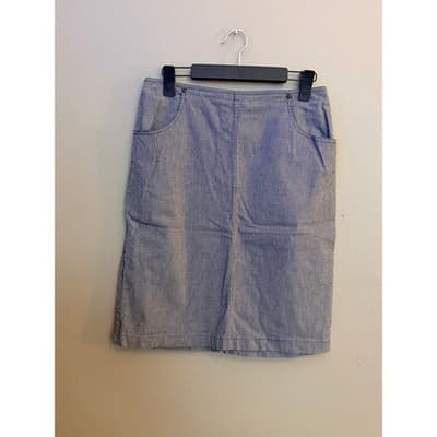 Liz Claiborne Women’s Stripe A Line Casual Mini Skirt Blue Size Medium