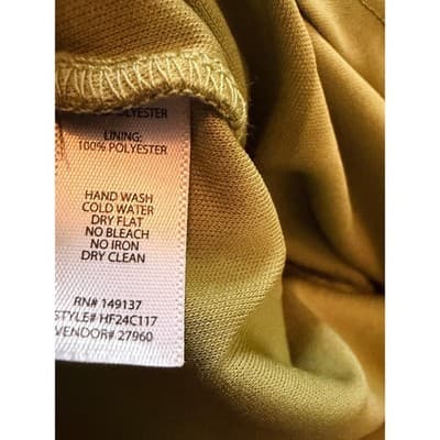 Willow & Root Satin Cold Shoulder Silky Split Bell Sleeves Top Green Small - Thumbnail 12