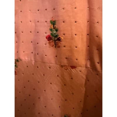 LJ Embroidered Orange Midi Dress Women’s Medium Cap Sleeve Boho EUC - Thumbnail 7