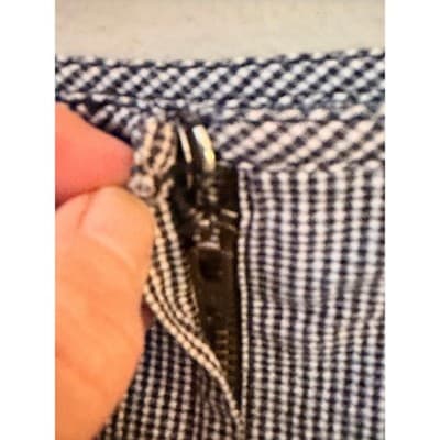 Liz Claiborne Women’s Stripe A Line Casual Mini Skirt Blue Size Medium - Thumbnail 9