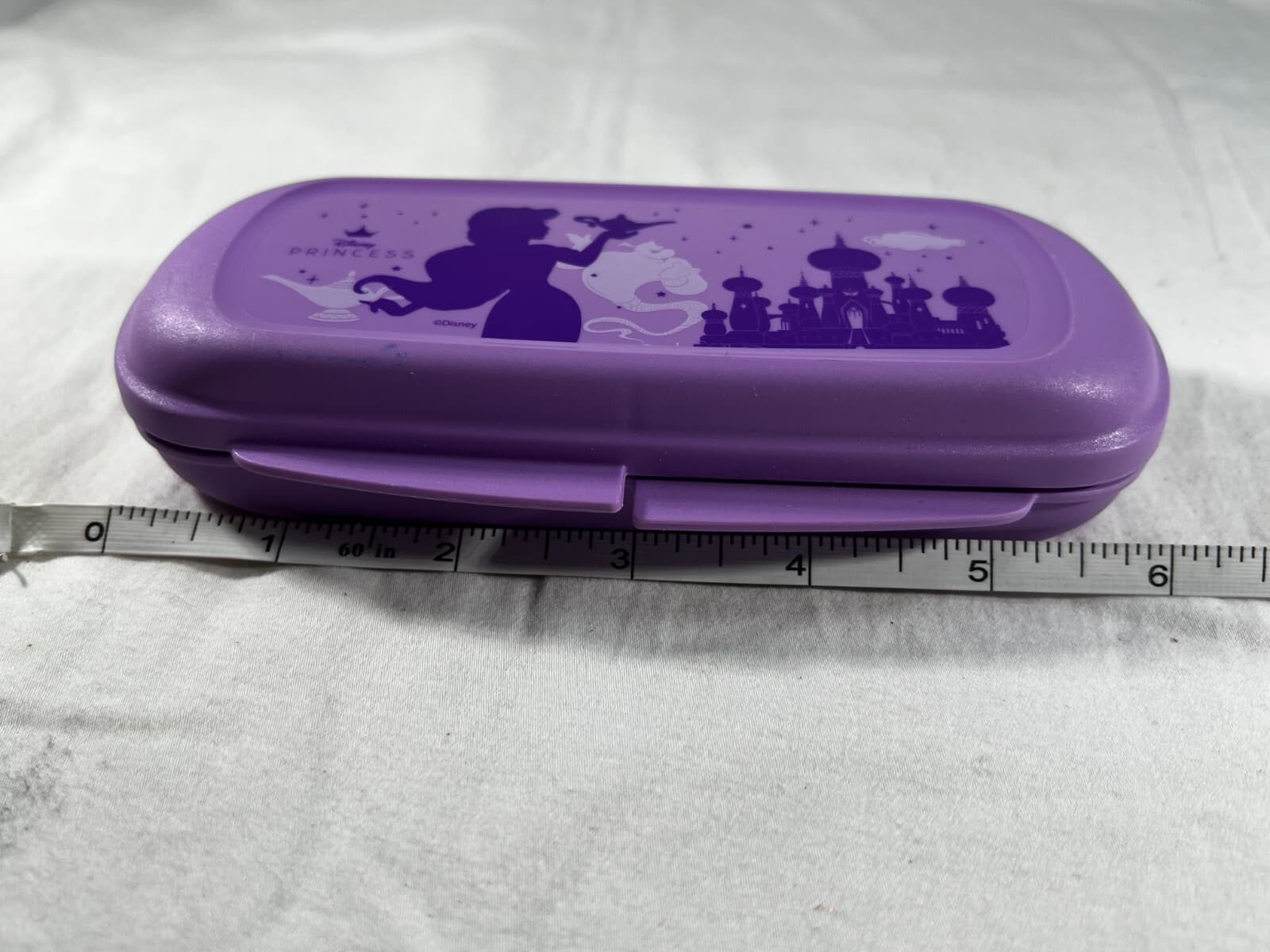 Tupperware Disney Princess Jasmine Utensil Snack Holder Container Purple Rare - Thumbnail 7