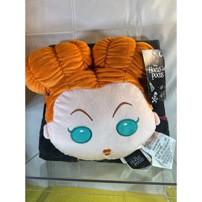 NEW Disney Hocus Pocus Winifred Sanderson Sister Pillow & Blanket Set Halloween