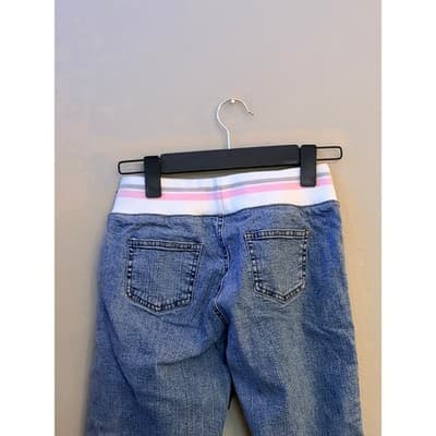 Cappuccino Women’s Denim Jogger Pants Small Drawstring Flare Leg EUC - Thumbnail 7