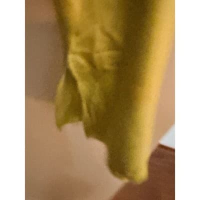 Willow & Root Satin Cold Shoulder Silky Split Bell Sleeves Top Green Small - Thumbnail 6
