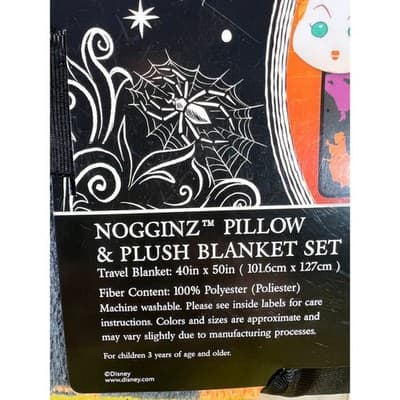 NEW Disney Hocus Pocus Winifred Sanderson Sister Pillow & Blanket Set Halloween - Thumbnail 5