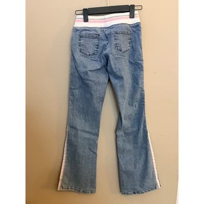 Cappuccino Women’s Denim Jogger Pants Small Drawstring Flare Leg EUC - Thumbnail 6