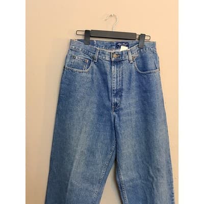 Eddie Bauer Women’s High Rise Straight Leg Jeans 12 Tall Blue EUC - Thumbnail 2