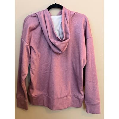 Under Armour Synthetic Fleece Chenille Logo Pullover Hoodie Jacket Pink Small - Thumbnail 8