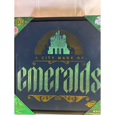 NEW Wicked City of Emerald Canvas Wall Art Wizard Of Oz Collectible Sign - Thumbnail 8