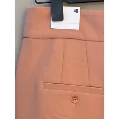 Express Women’s High Rise Ankle Tailored Pants Orange Size Small NWT - Thumbnail 11