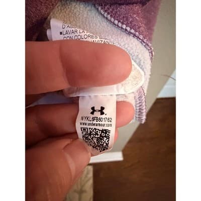 Under Armour Synthetic Fleece Chenille Logo Pullover Hoodie Jacket Pink Small - Thumbnail 13