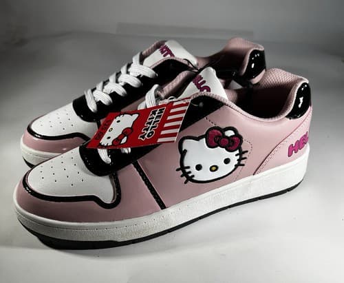 NEW Sanrio Hello Kitty Casual Court Sneakers for Women & Teens Shoes Pink Size 8 - Thumbnail 3