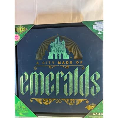 NEW Wicked City of Emerald Canvas Wall Art Wizard Of Oz Collectible Sign