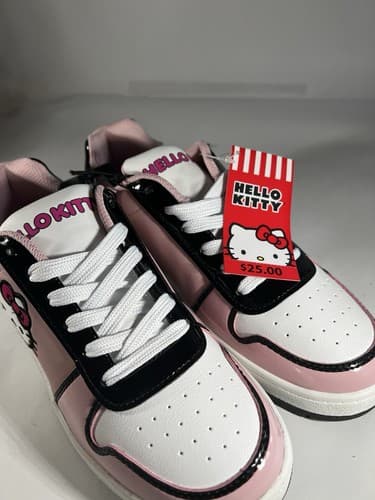 NEW Sanrio Hello Kitty Casual Court Sneakers for Women & Teens Shoes Pink Size 9 - Thumbnail 13