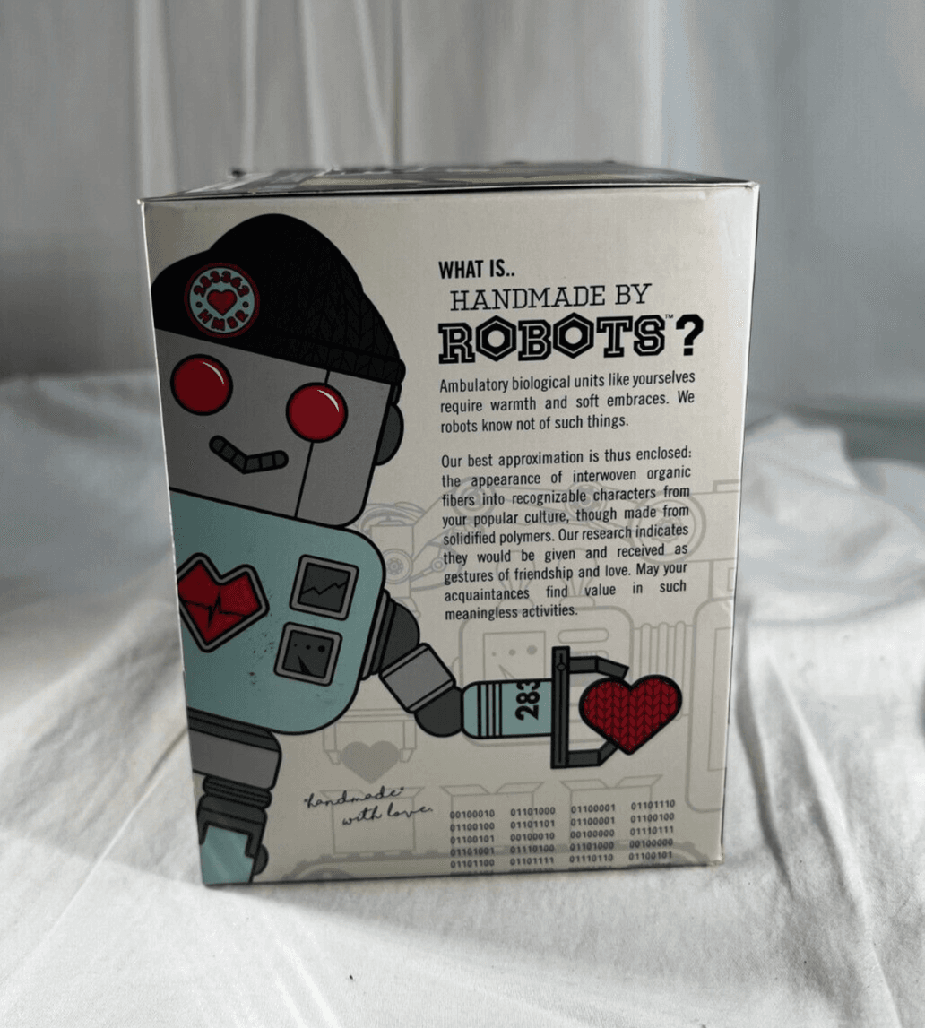Handmade Robots Black Night Vinyl Figure #092 Knit Series Scooby-Doo NEW Sealed - Thumbnail 3