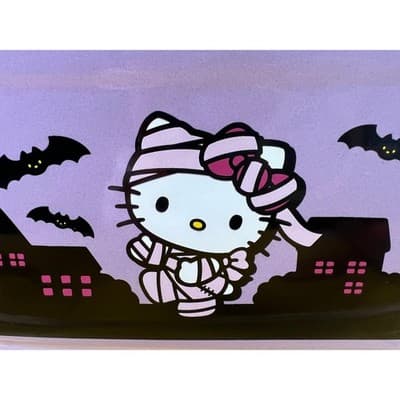 New Hello Kitty Ceramic Baking Loaf Casserole Dish Halloween Purple - Thumbnail 2