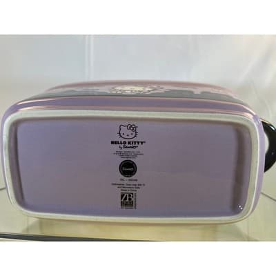 New Hello Kitty Ceramic Baking Loaf Casserole Dish Halloween Purple - Thumbnail 9