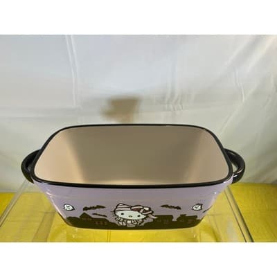 New Hello Kitty Ceramic Baking Loaf Casserole Dish Halloween Purple