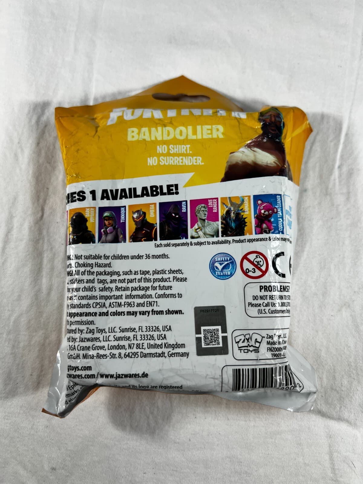 Epic Game Fortnite Bandolier Action Figure Series 1 No Shirt No Surrender NEW - Thumbnail 2
