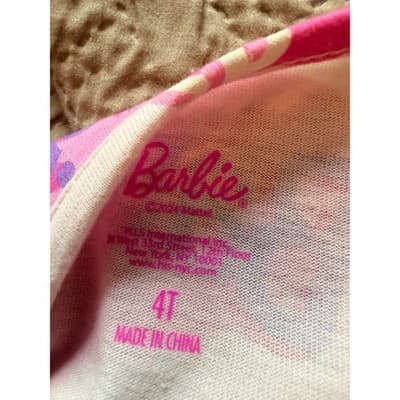 Barbie Toddler Girls Print Drop Waist Long Sleeve Dress Pink 4T NWT - Thumbnail 10