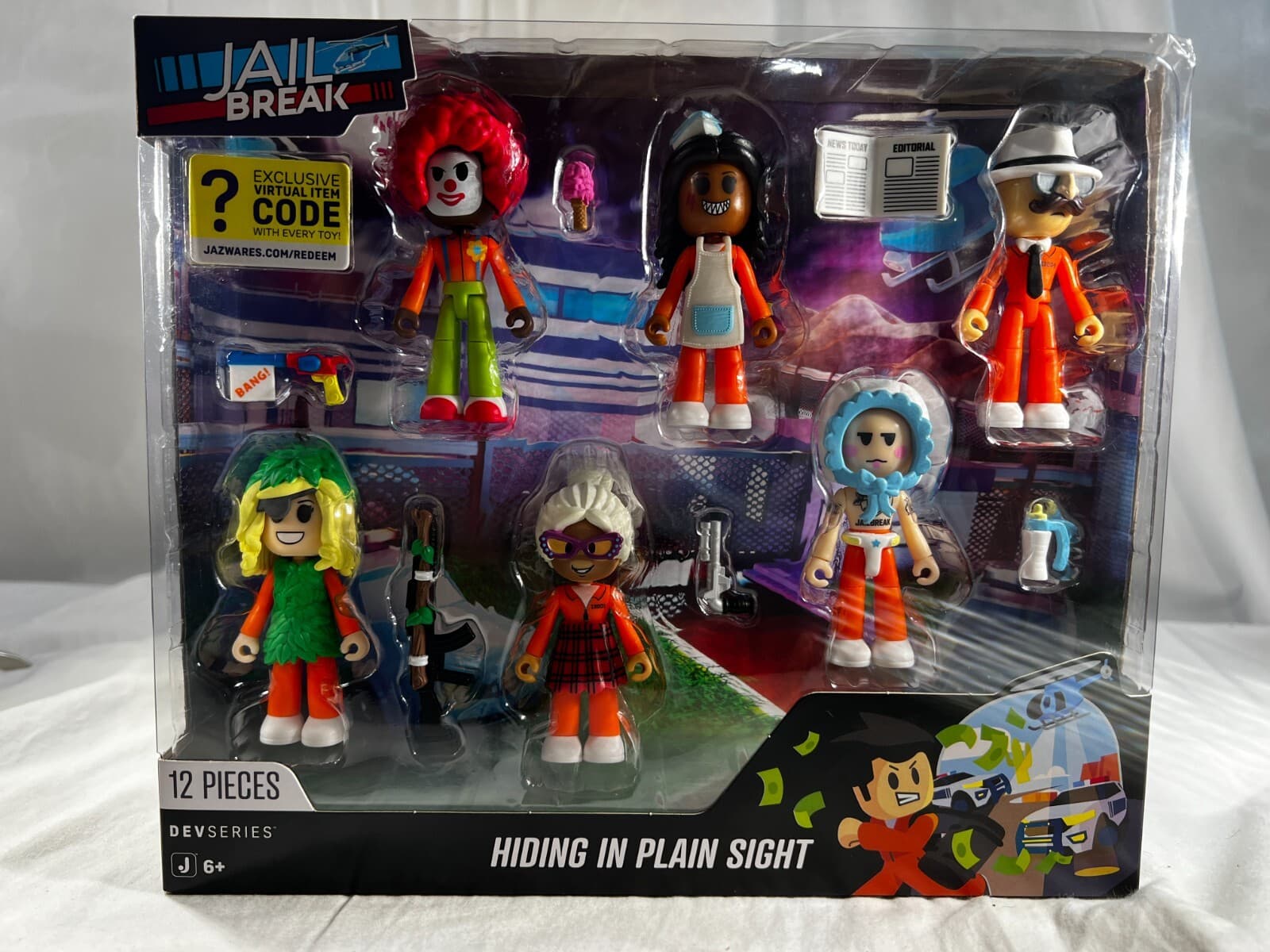 Jail Break Devseries 12pcs Action Figures Hiding in Plain Sight Virtual Code NEW