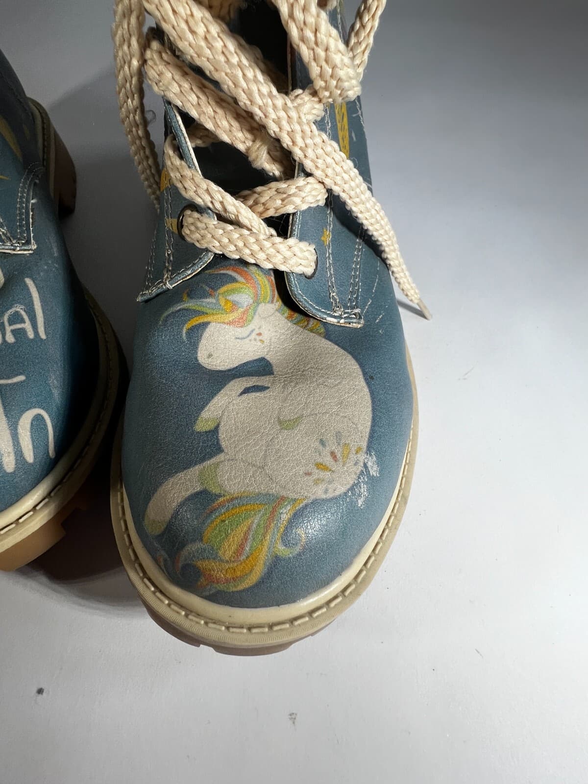 Goby Unicorn Womens Girls Combat Boots Shoes Size EU 36 U.S. 5 / 5.5 Rare - Thumbnail 9